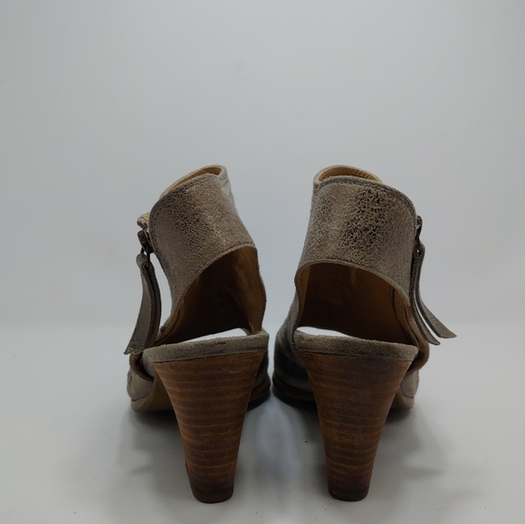 Paul Green Cayanne Peep Toe Sandal Asymmetrical Zip Leather Smoke UK 6 US 8.5 - Picture 5 of 11